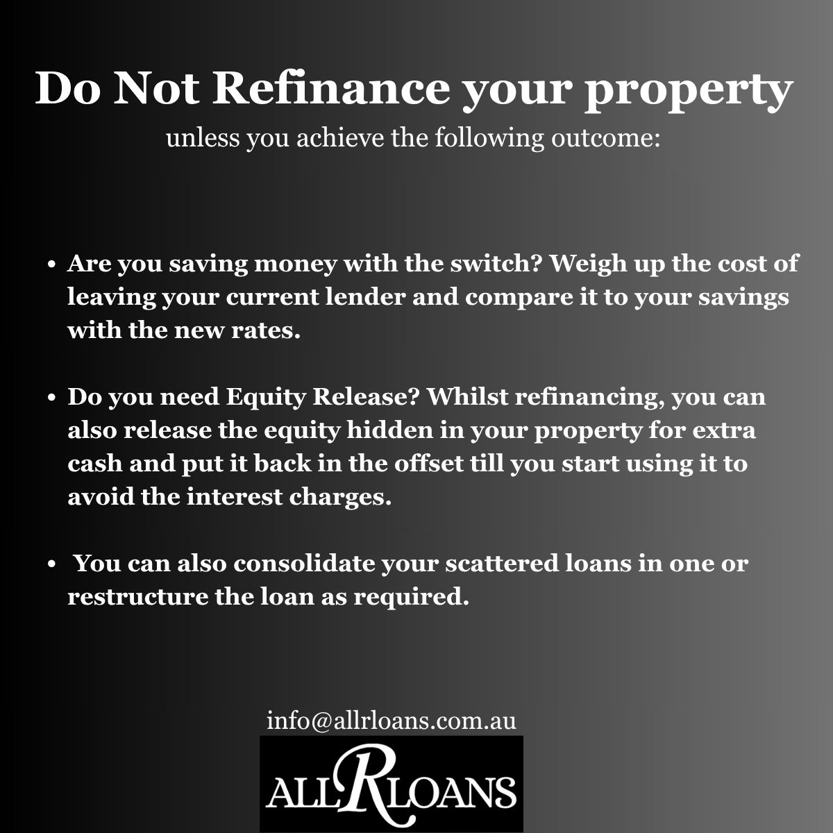Art of Refinancing